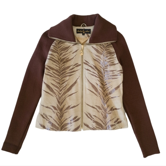 Baby Phat Jackets & Blazers - Baby Phat Vintage Genuine Leather Animal Print High Collar Jacket
